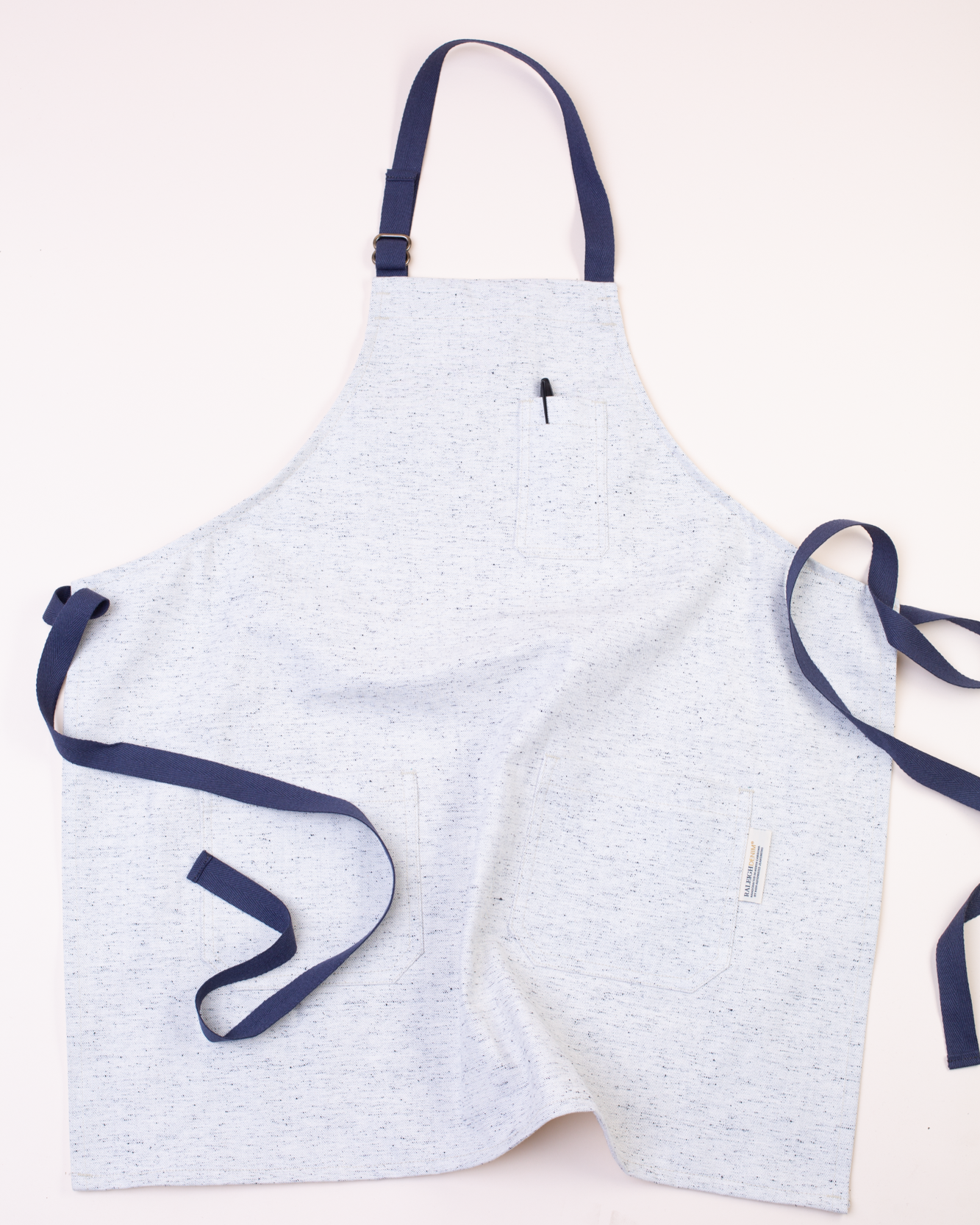 Patch Pocket Apron | Heather Denim