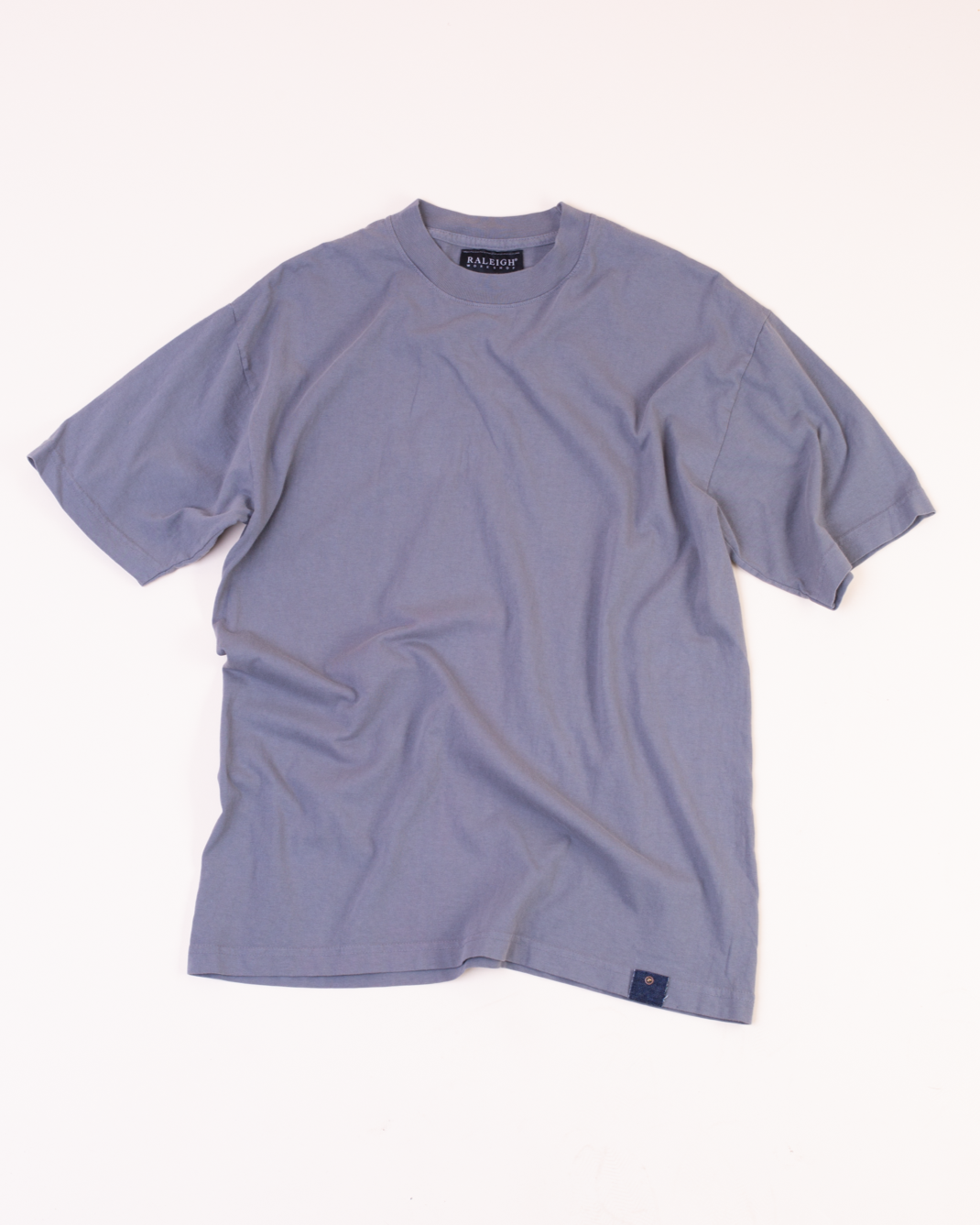 Crew Neck Tab Tee | Charcoal