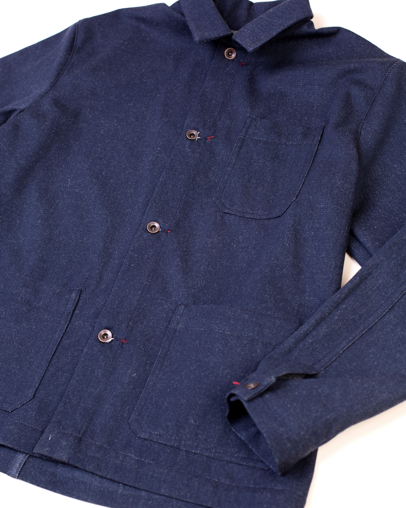 Patch Pocket Chore Coat | Wool Denim
