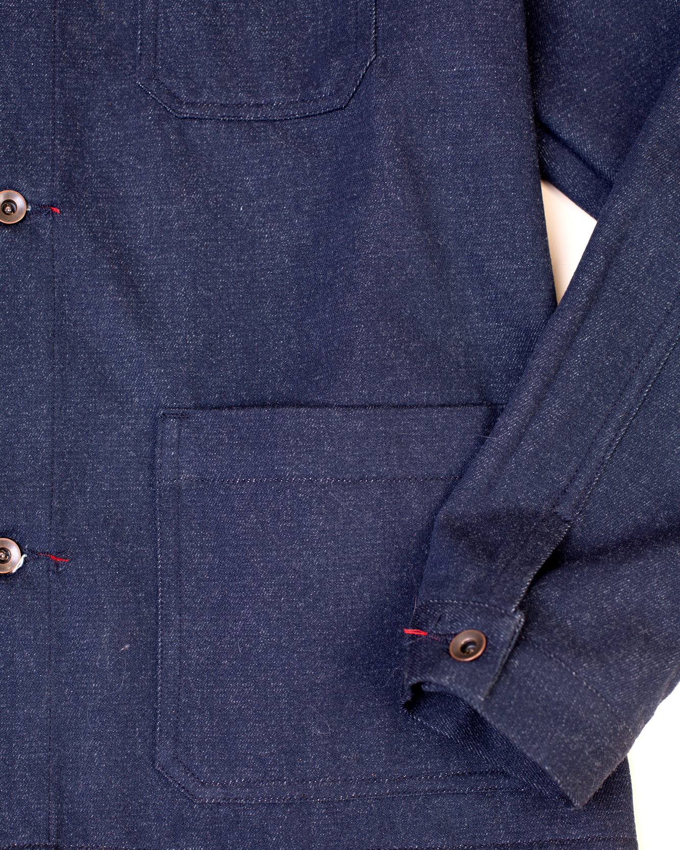 Patch Pocket Chore Coat | Wool Denim
