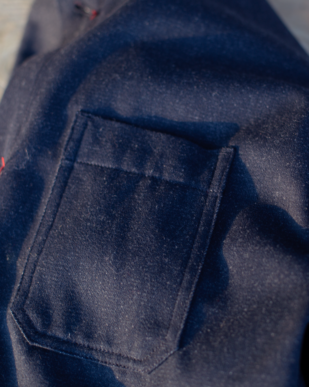 Patch Pocket Chore Coat | Wool Denim