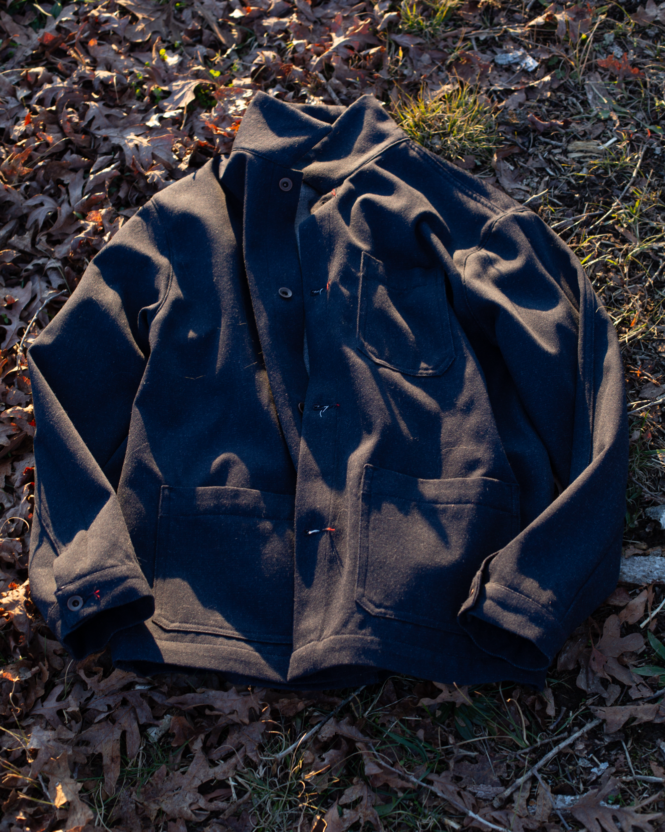 Patch Pocket Chore Coat | Wool Denim