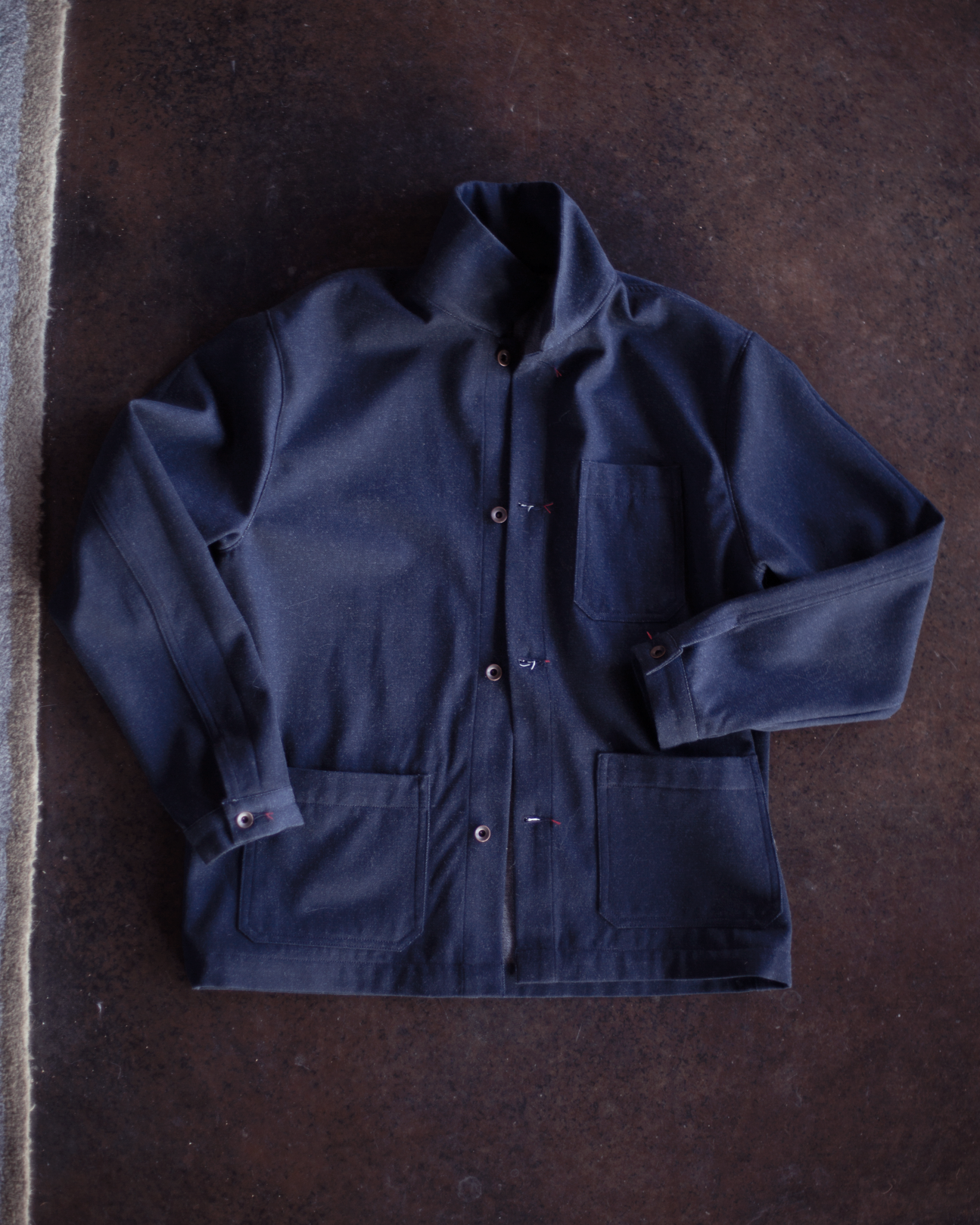 Patch Pocket Chore Coat | Wool Denim