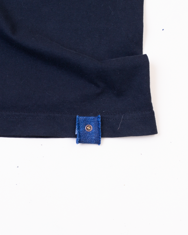 Crew Neck Tab Tee | Black