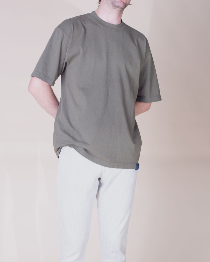 Crew Neck Tab Tee | Army