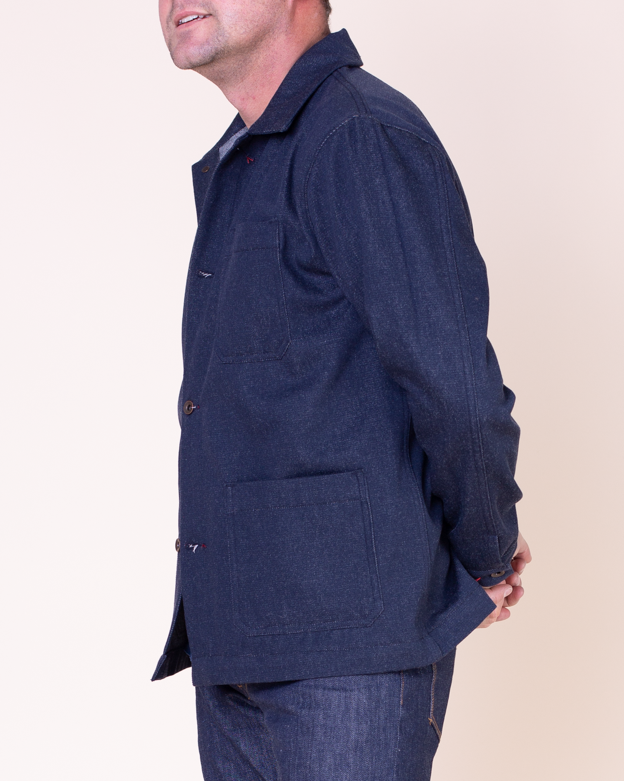 Patch Pocket Chore Coat | Wool Denim