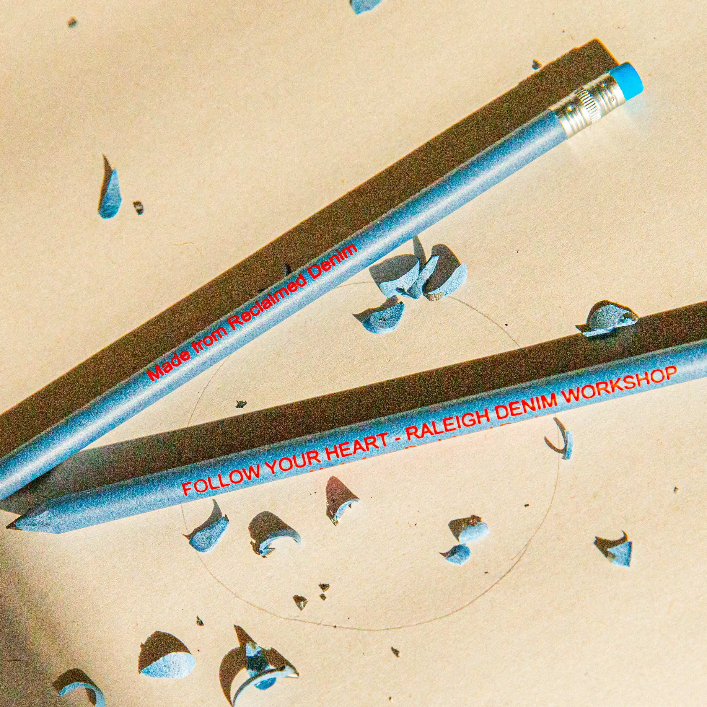 angle: RECYCLED DENIM FOLLOW YOUR HEART