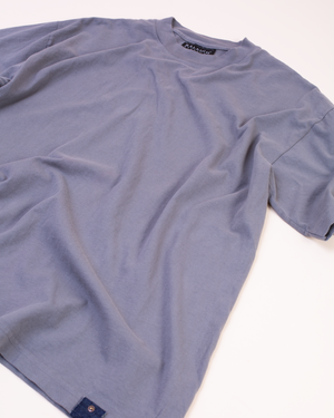 Crew Neck Tab Tee | Charcoal