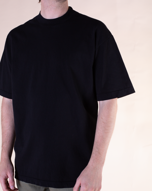Crew Neck Tab Tee | Black