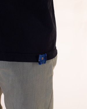 Crew Neck Tab Tee | Black
