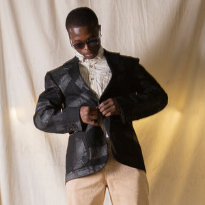 angle hover: Black Vidalia Hand Painted