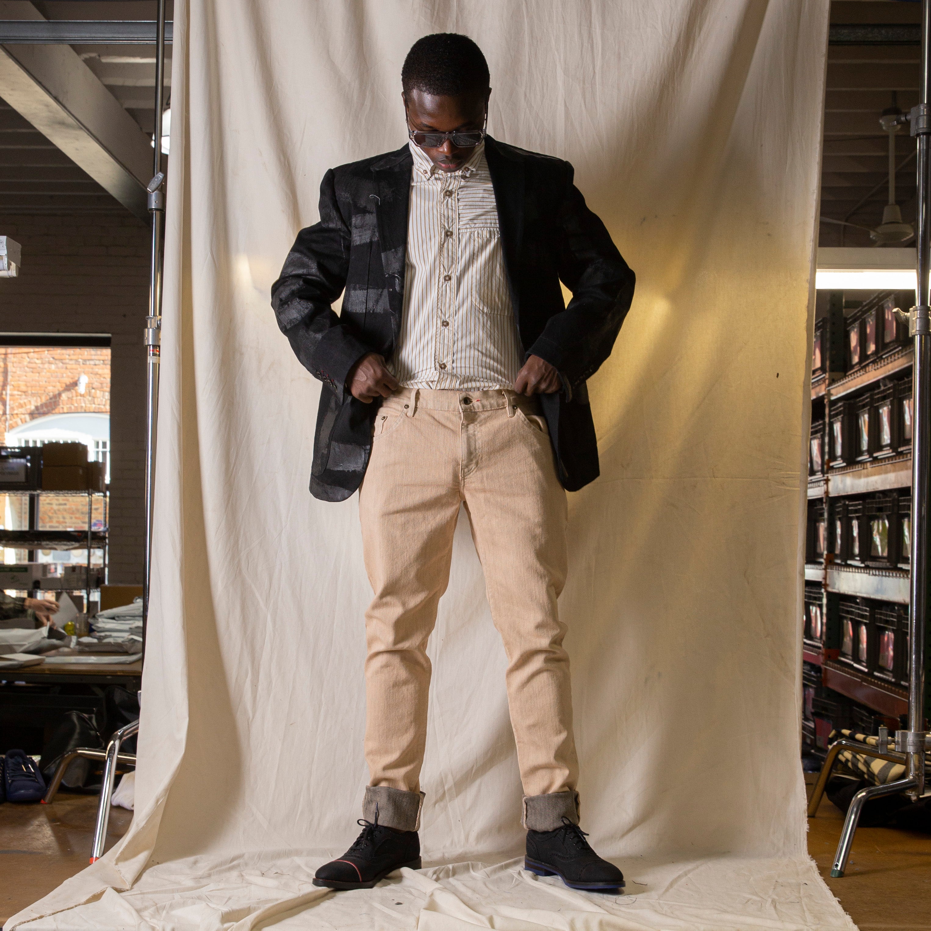 Dare Sportcoat — Hand Painted Black Vidalia Mills Denim